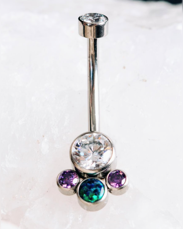 Producto - Tit. Ombligo. Banana Paw Cristal. 12mm