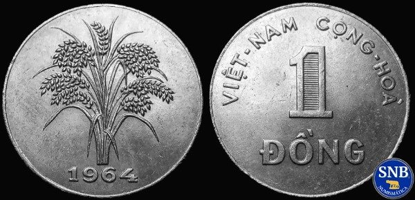 Producto - Vietnam del Sur - 1 Dong (1964)  KM #7 [XF] - Gobiernos Militares