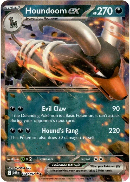 Producto - Houndoom ex - 134/197 - Obsidian Flames - Holo