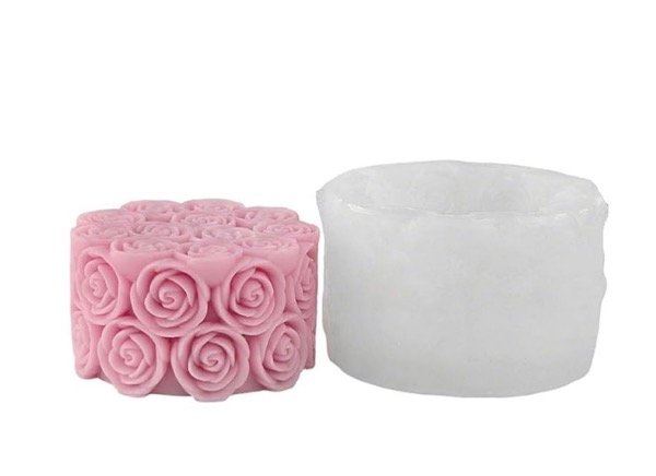 Producto - MOLDE SILICONA CILINDRO FLORAL c/DETALLES 14G5 (CAZ)