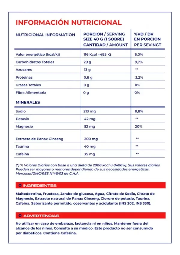 Producto - Energy GEL Cafeína Mervick Varios Sabores X 12 U - 2