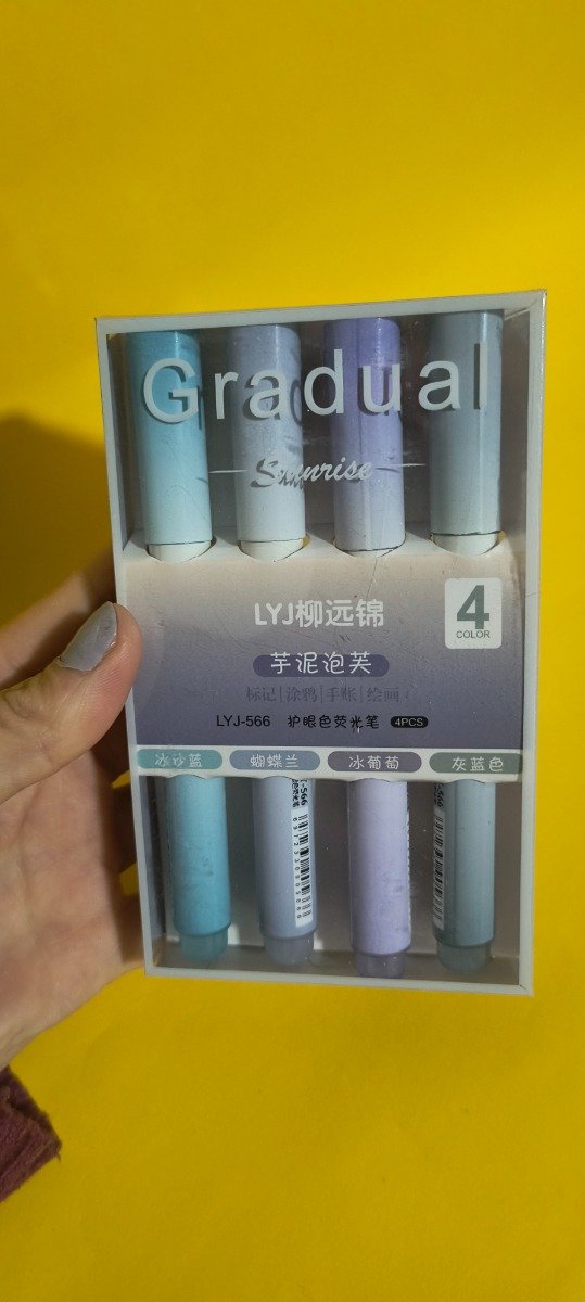 Producto - Resaltadores gradual celeste x 4 unid