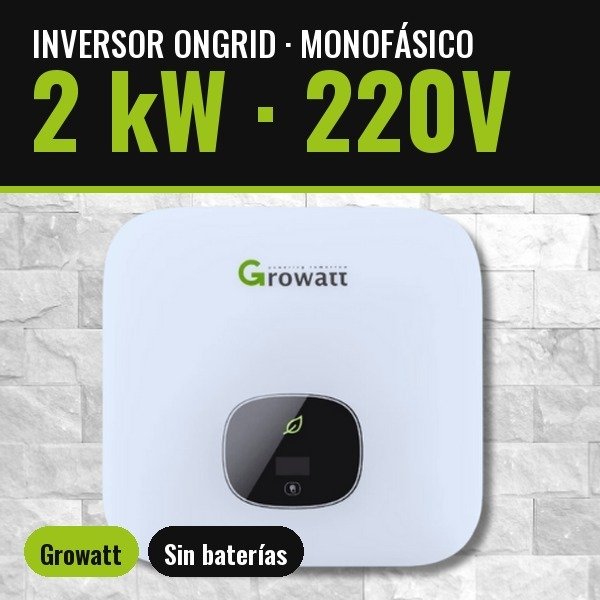 Producto - Inversor Solar OnGrid 2kW. Monofásico