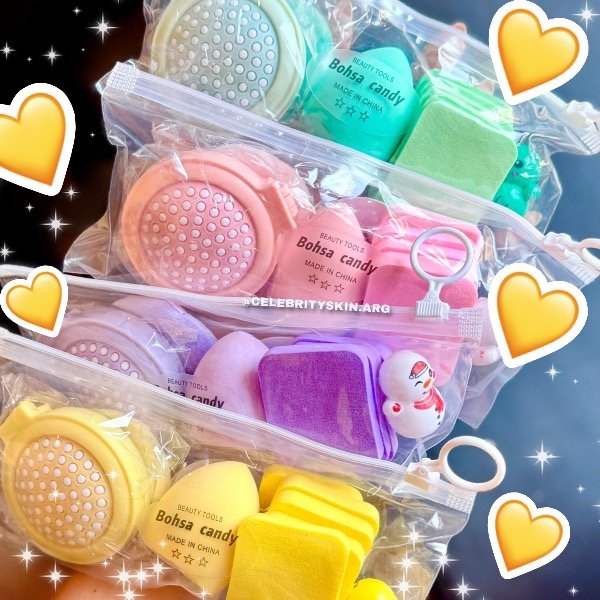 Producto - MIX ESPONJITAS CON PEINE X 2 SETS