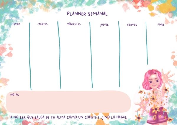 Producto - Planner semanal A4 Alma Cohete