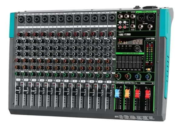 Producto - CONSOLA MIXER 12 CANALES DEPUSHENG LÍNEA PROFESIONAL - 0