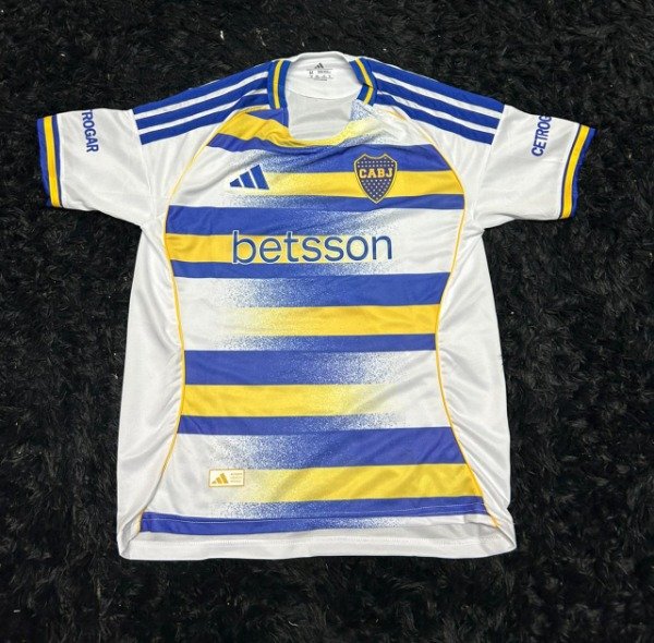 Producto - CAMISETA RAYADA BLANCA BOCA JUNIORS