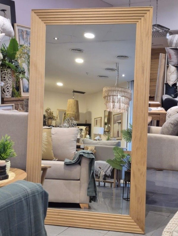 Producto - Espejo XL Marco Madera Natural 1.73 x 96cm