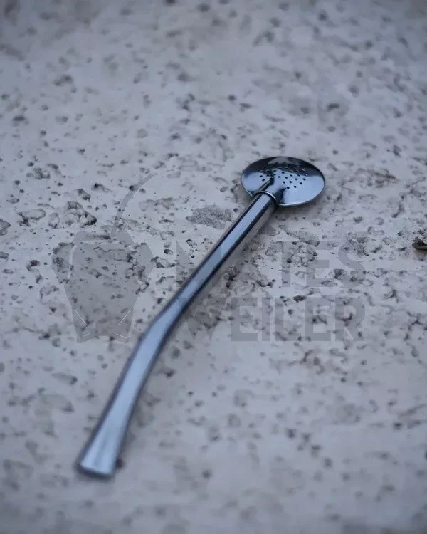 Producto - Bombilla de Acero Caño Grueso con Filtro Redondo (Microperforado)