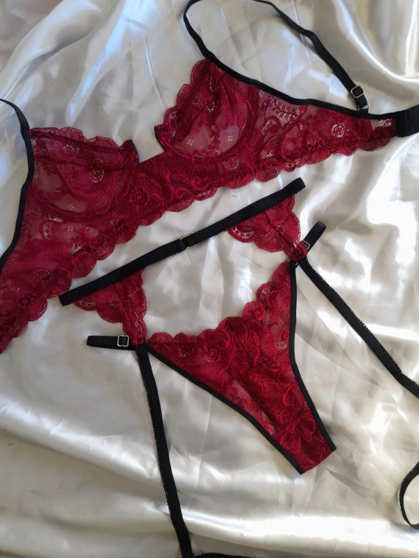 Producto - CONJUNTO ENCAJE CON ARO Y ARNES