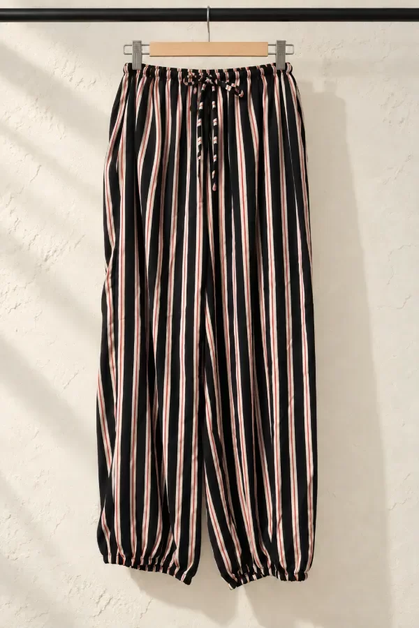 Producto - Pantalón babucha globo - fibrana rayado