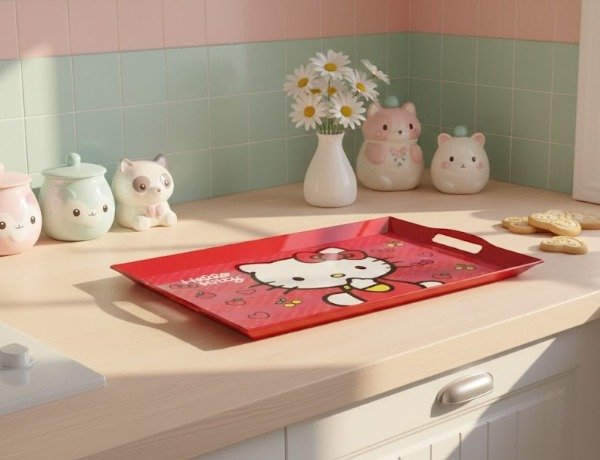 Producto - Hello Kitty Bandeja De Desayuno En Poliresina 39 X 25 Cm