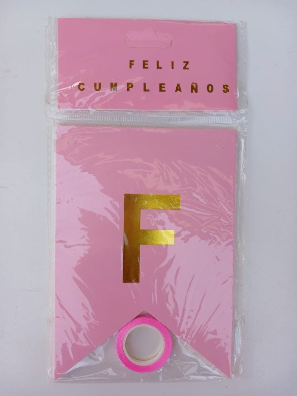 Producto - Banderín Básico "FC" Rosa