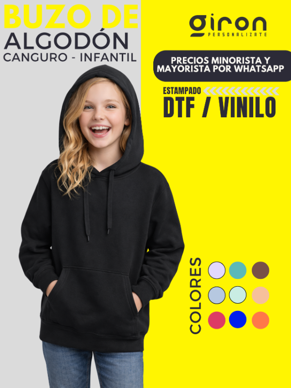 Producto - BUZO CANGURO INFANTIL FRISA INVISIBLE
