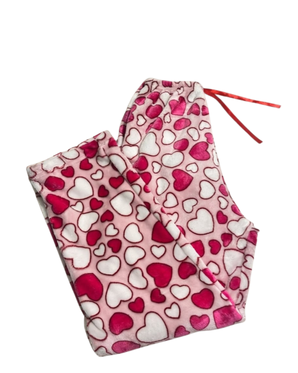 Producto - Pant Polar Soft Corazones Rosa