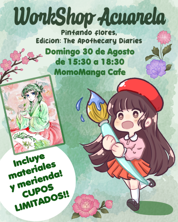 Producto - Workshop acuarela - 2DO TURNO - Pintando flores, Edicion: The Apothecary Diaries