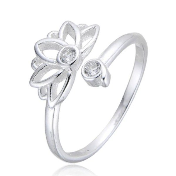 Producto - Anillo Flor de Loto Con Punto De Luz
