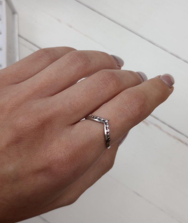 Producto - Anillo en V con Strass - 1