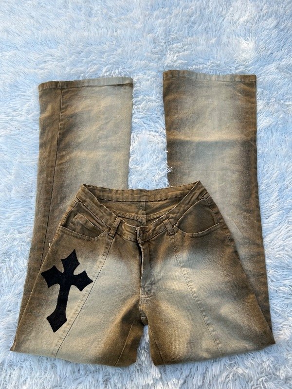 Jeans oxford y2k custom talle 36 — imagen 3