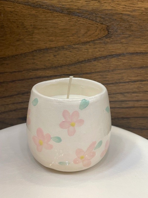 Producto - Vela flores rosas