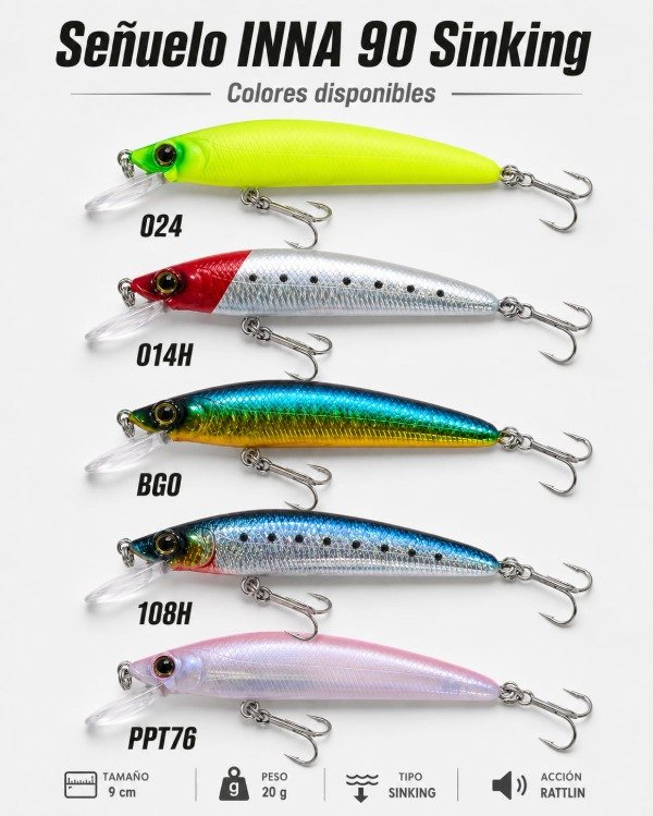 Producto - SEÑUELOS INNA 90 SINKING MARINE SPORT