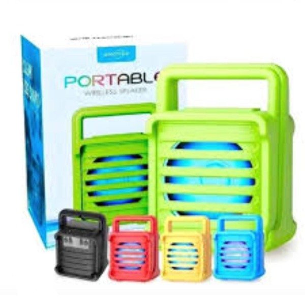 Producto - Parlante Portátil Inalámbrico Bluetooth Con Luces LED Y Manija Integrada