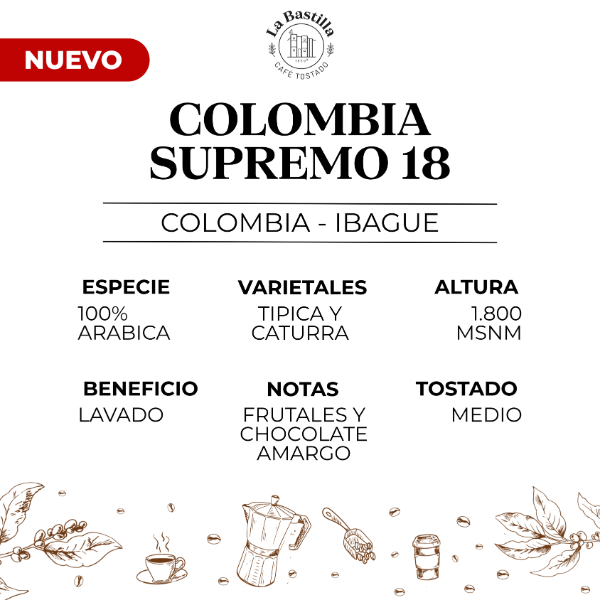 Producto - CAFÉ COLOMBIA SUPREMO 18