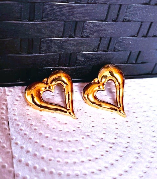 Producto - Aros corazon Cierre mariposa