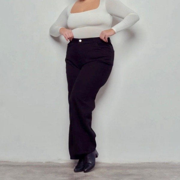 Producto - Jean wide leg rigido negro 6829 - 3