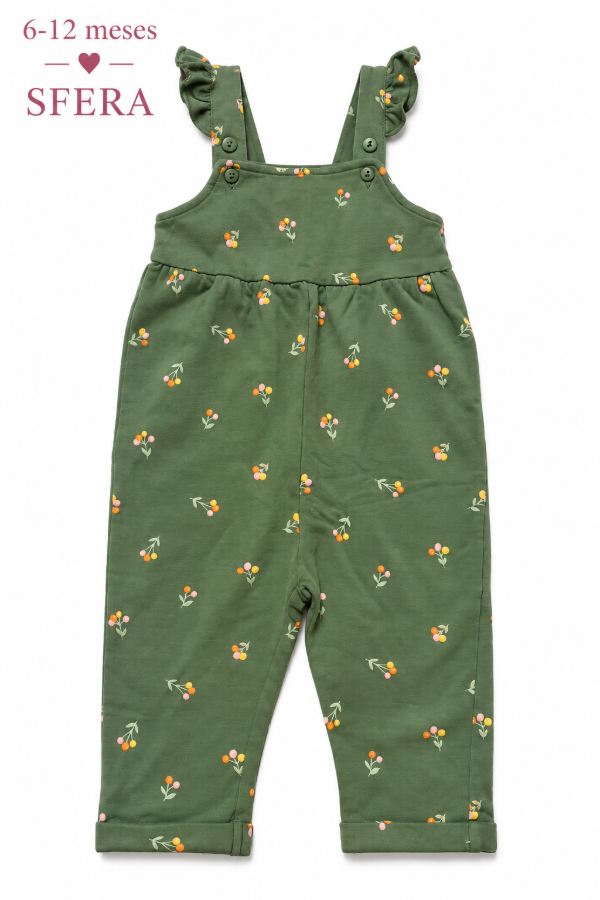 Producto - Jardinero verde estampado Sfera 6-12 meses - 0