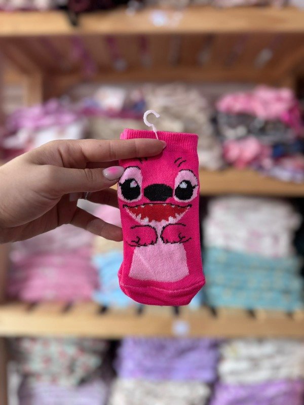 Producto - soquete niño stich rosaa