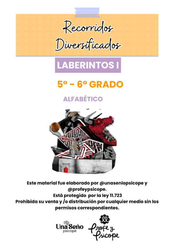 Producto - LABERINTOS I: TESEO Y EL MINOTAURO: 5to y 6to 3 niveles de alfabetización - 18