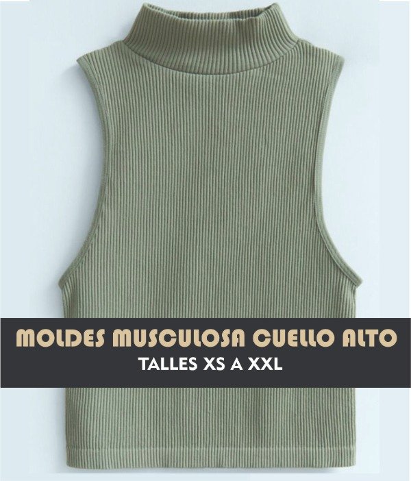 Producto - MOLDES MUSCULOSA CUELLO ALTO