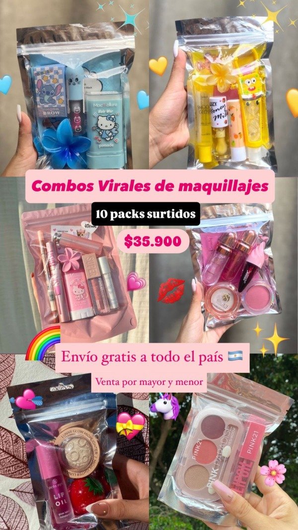 Producto - Combo 10 kits de maquillajes surtidos