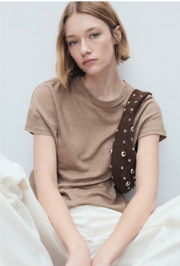 Producto - Remera Azafrán 100 Lino Visón