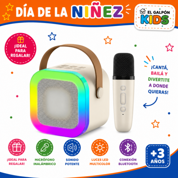 Producto - PARLANTE BT KARAOKE-1 MICROFONO COLORES SURTIDOS