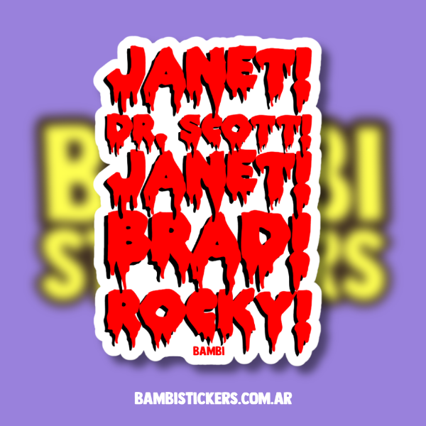Producto - Janet! Dr. Scott! Janet! Brad! Rocky!