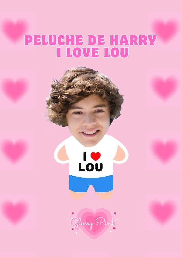 Producto - Peluche Mini Harry I Love Lou sublimado de 30CM
