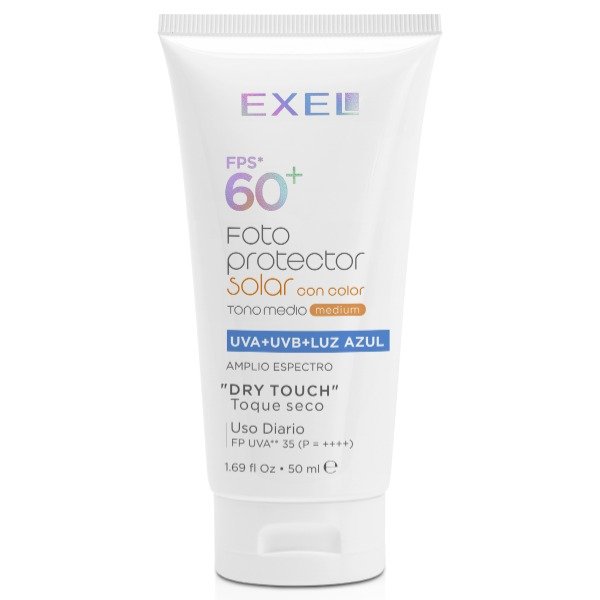 Producto - Exel Protector Solar Toque Seco FPS 60 Tono Medio