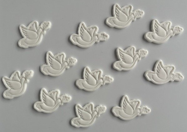 Producto - Paloma figuras pasta de azúcar comestible x12un
