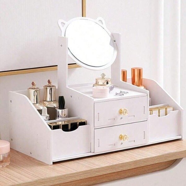 Producto - Organizador Mdf para maquillaje con espejo