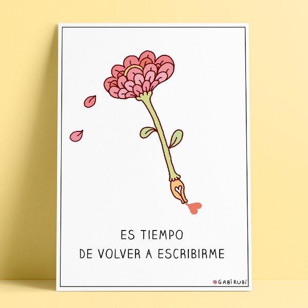 Producto - Postal 245 - "Es tiempo de volver a escribirme"