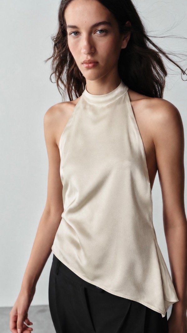 Producto - Top halter satinado Zara TS - 0