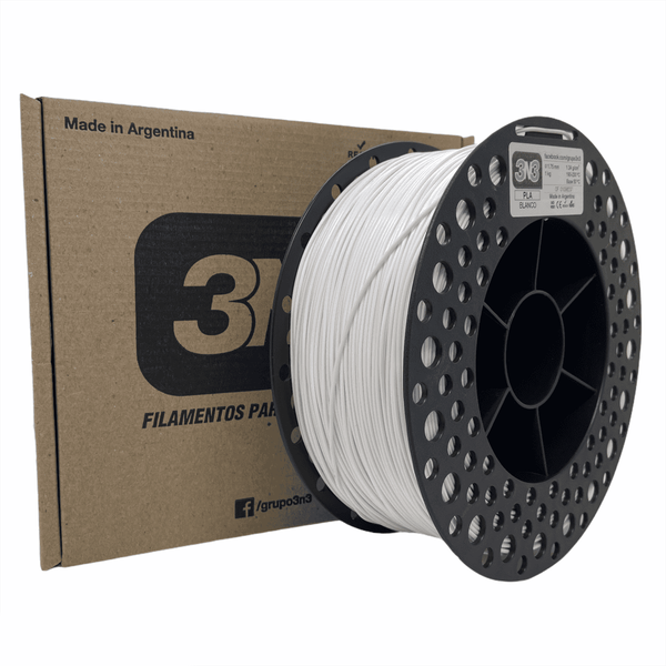 Producto - Filamento 3N3 PLA - 1.75 mm - 1 kg - Blanco