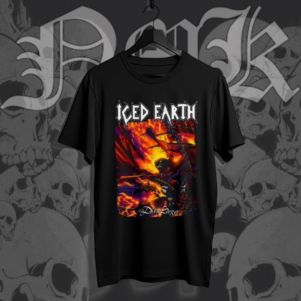Remera iced earth the dark saga