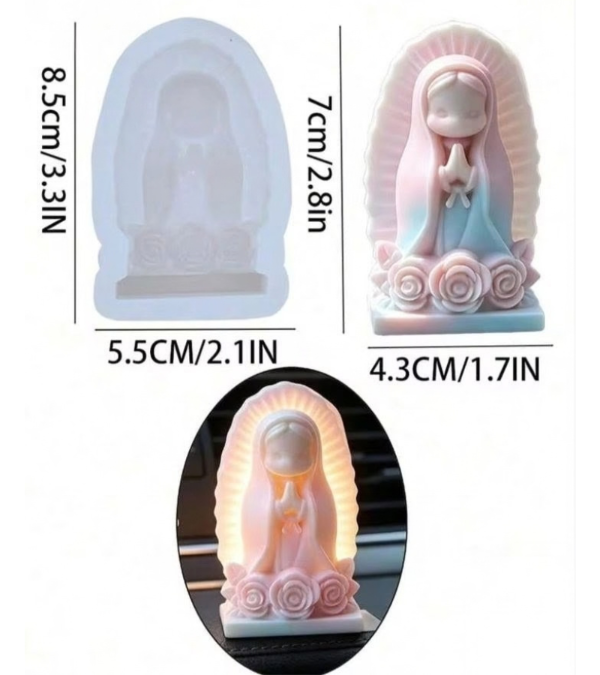 Producto - Molde Virgen con flores - 1