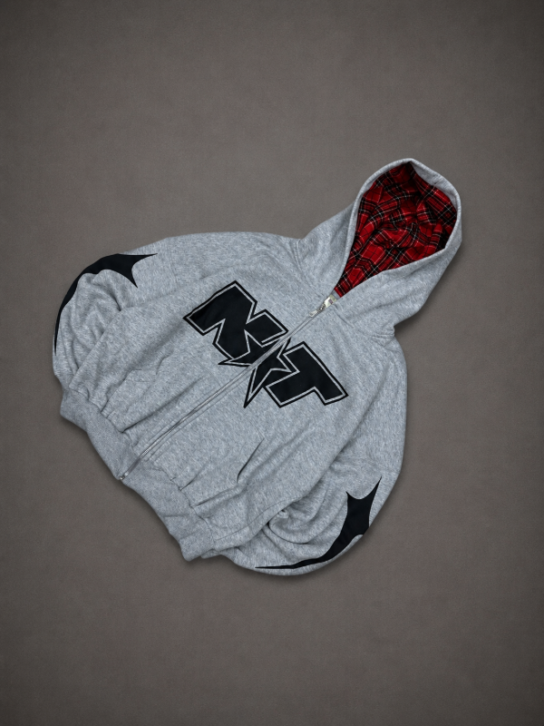 Producto - Zip Hoodie District Gris Melange
