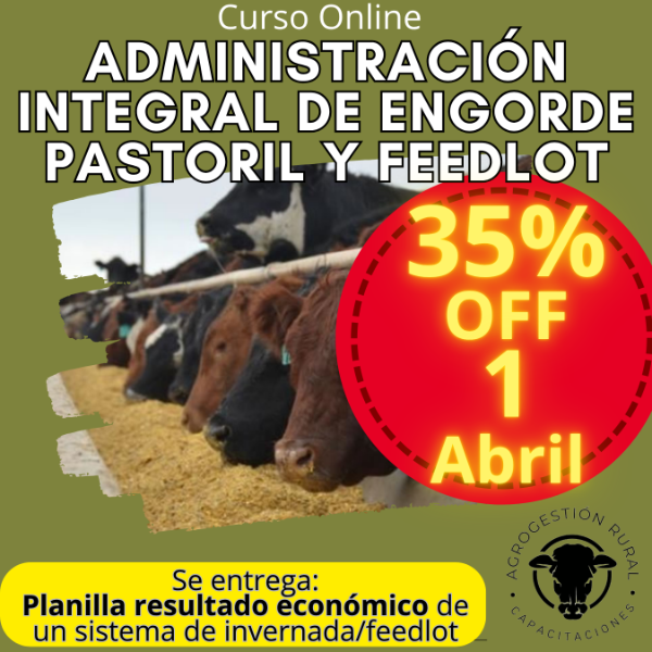 Producto - Curso Online: Administración Integral de Engorde Pastoril y Feedlot