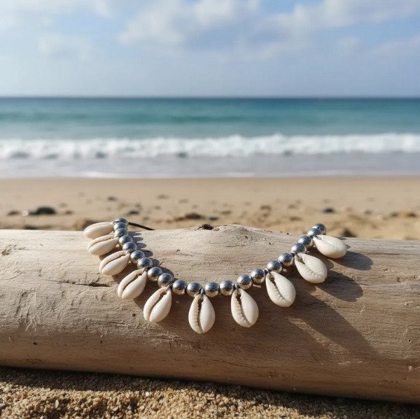 Producto - Collar Gargantilla De Caracoles Buzios 45 Cm