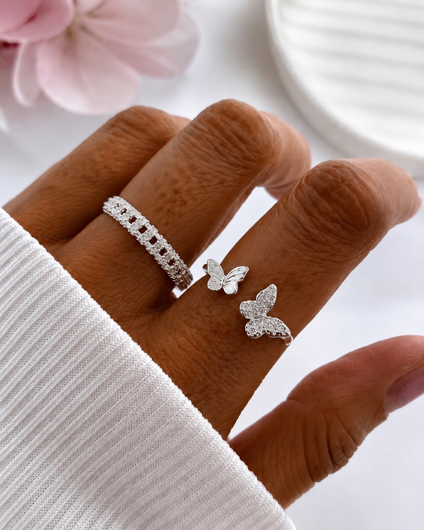 Producto - SET 2 ANILLOS CON CUBICS 3541